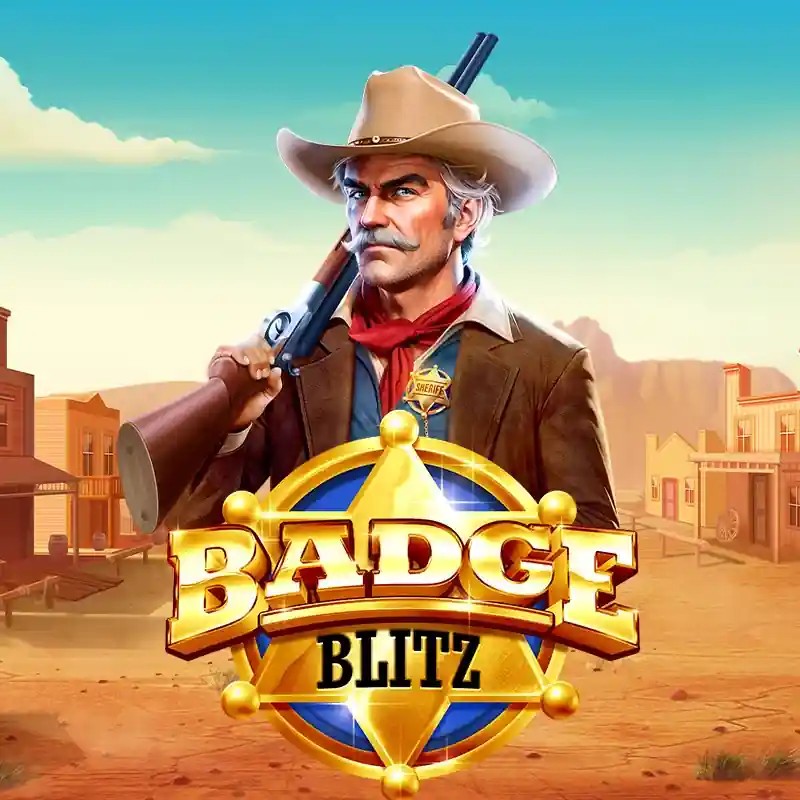 Badge Blitz online game logo by Pragmatic Play on casoolaacasino.de